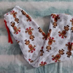 Junior, Reindeer Pajama Pants, Size Large
